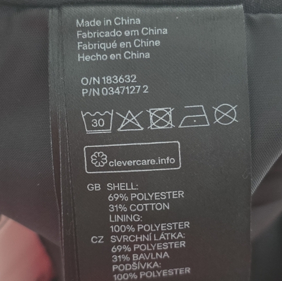 H&M Wrap Skirt Women Sz 8 Black White Paisley Fringe Short Tweed New - Picture 9 of 16